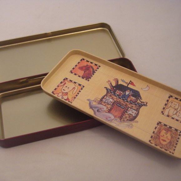 NOAH'S ARK VINTAGE 4 SPECIALTY CONTAINERS TIN/METAL - Picture 9 of 11